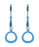 Dolibest Kids Gymnastics Rings & Monkey Bars Swing Set - Non-Slip, Adjustable Straps - Perfect for Home Gym & Ninja Warrior Obstacle Course - Blue 2Pack - Buy Online on GoSupps.com