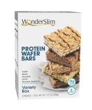 WonderSlim Protein Wafer Snack Bar Variety Pack - 5 Flavors - 15g Protein - Zero Cholesterol (5ct) - Buy Online on GoSupps.com