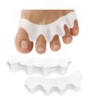 Welnove Toe Separators for Women - 4 Pack Gel Spacers to Correct Bunions & Relieve Foot Pain - Silicone Straighteners for Hammertoe & Yoga - Pure White - Buy Online on GoSupps.com