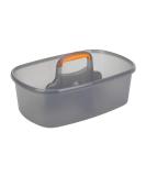 Casabella Plastic Cleaning Storage Caddy with Handle - 1.85 Gallon - Gray and Orange - Buy Online on GoSupps.com