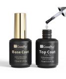 2 Pcs 15ml No Wipe Gel Top Coat & Base Coat Set - Hema-Free Long Lasting Glossy Finish for Nail Art - Perfect Gift for Women & Nail Salons - Buy Online on GoSupps.com
