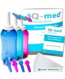 iQ-med Nasal Douche 500ml: Complete Nasal Cleaning Kit with 44 Salt Packets & 4 Attachments - Turquoise - Buy Online on GoSupps.com