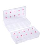 AOVNA 2 Pack 10 Spaces Compartments False Nail Art Tips Storage Box Nail Tips Container Plastic Nail Art Storage Box - Buy Online on GoSupps.com