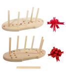 Wooden Bow Maker Tool for Holiday Wreaths & Crafts - Double-Sided Ribbon Bow Maker for Gift Bows, Party Decorations, Hair Bows, Corsages & More - Buy Online on GoSupps.com