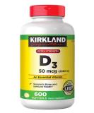 Kirkland Signature Maximum Strength Vitamin D3 2000 I.U. 600 Softgels, Bottle Personal Healthcare / Health Care - Buy Online on GoSupps.com