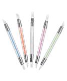 5-Piece Nail Art Pen & Brush Set - Double-Headed Silicone & Acrylic Tools with Rhinestone Handle for DIY Manicure - Perfect for Salons & Home Use - Buy Online on GoSupps.com