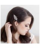 Bohemia Rhinestone Leaf Hair Clip Barrette - Gold Crystal Hairpin for Women and Girls - Buy Online on GoSupps.com