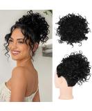 Dirty Messy Bun Short Curly Ponytail Extension | Synthetic Hair Scrunching Large Bun with Clip - Black - Buy Online on GoSupps.com