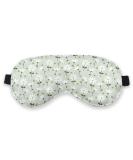 KDQUA Green Boho Daisy Floral Eye Mask - Silk Blackout Sleeping Mask for Women Men Kids | Adjustable Soft Sleep Cover - Buy Online on GoSupps.com