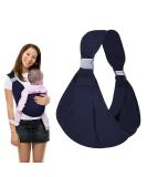 Breathable Navy Blue Baby Sling Carrier - Adjustable, Safe & Soft for Newborns | Portable & Convenient for Outings - Buy Online on GoSupps.com