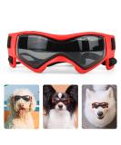 Pedomus Dog Sunglasses - Adjustable UV Protection for Small Dogs | Waterproof Red with Windshield Straps - Buy Online on GoSupps.com