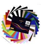 HTV Heat Transfer Vinyl Bundle - 36 Pack of 12x10 Iron On Vinyl in 27 Colors with Accessories for Cricut, Silhouette, Heat Press - Buy Online on GoSupps.com