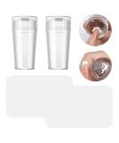 Allazone Clear Nail Stamper Double Sided Nail Art Stamper Clear Silicone Nails Stamping Jelly Nail Art Stamping Stamper for Manicure Tools (2 PCS) - Buy Online on GoSupps.com