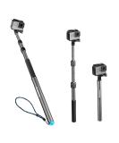 Smatree Carbon Fiber Detachable Selfie Stick for GoPro/DJI OSMO Action 2 - Extendable Floating Pole Compatible with Various GoPro Models - Buy Online on GoSupps.com