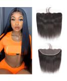 CHEEON 13x4 Transparent Lace Frontal Closure 14 Brazilian Straight Human Hair 150% Density - Natural Black Color - Buy Online on GoSupps.com