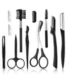 11 in 1 Eyebrow Razor & Grooming Kit - Multipurpose Exfoliating Dermaplaning Tool for Women & Girls - International Shipping Available - Buy Online on GoSupps.com