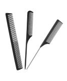 3-Piece Salon Hair Comb Set - Heat Resistant Carbon Teasing Combs for Women & Men - Buy Online on GoSupps.com