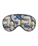 Drawn Construction Trucks Sleeping Mask | Soft Eye Mask with Adjustable Strap | Light-Blocking Blindfold for Men Women Boys & Girls - Buy Online on GoSupps.com