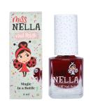Miss Nella FAV TEACHER Safe Bordeaux Nail Polish for Kids - Non-Toxic & Odour Free Formula | Natural Water Based, Easy Peel Off for Children and Toddlers - Buy Online on GoSupps.com