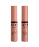 NYX Professional Make Up Butter Gloss Non-Sticky Lip Gloss Madeleine Duo Pack Madeleine Duo - Buy Online on GoSupps.com