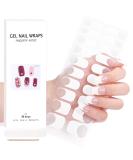 French Semi Cured Gel Nails Strips - 20 Stickers Nail Wraps - Soft Self-Adhesive Gel Nail Stickers Solid White Full Wraps French Style Nail Wraps UV/LED Lamp Required (French Style) - Buy Online on GoSupps.com