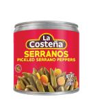 La Costena Serrano Whole Chillies 199g (Pack 10) / Mexican Serrano Hot Spicy Chilli Peppers Canned Chillies Bulk - Buy Online on GoSupps.com