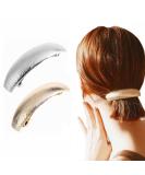 Shop Exquisite 2-Piece Retro French Metal Hair Clips for Women & Girls - Elegant Hair Jewelry in Gold & Silver Tone - Buy Online on GoSupps.com