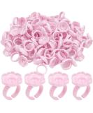 Disposable Plastic Eyelash Flower Glue Ring - Pink Lash Extension Holder Cup - Buy Online on GoSupps.com