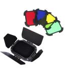 Godox BD-07 Barn Door with Grid & Color Filters for AD200/AD200Pro Speedlite Flash - Buy Online on GoSupps.com