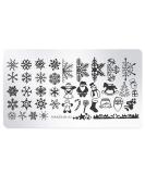 Nail Art Stamping Template Kit - Snowflake Santa & Gingerbread Designs for Christmas Winter Manicure - Buy Online on GoSupps.com