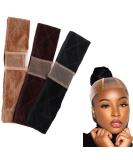 Velvet Wig Headband - Adjustable Slide-Resistant Comfort Grip | Dark Brown Brown & Black - Buy Online on GoSupps.com