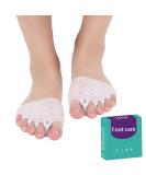 Gel Metatarsal Cushion Pads - Toe Separators, Bunion Splint, Hammer Toe, Forefoot Pads - Breathable & Comfortable for Hallux Valgus, Morton's Neuroma - White - Buy Online on GoSupps.com