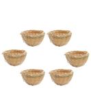 FLAMEER 6pcs Bamboo Wicker Woven Canary Nest Pans Small Bird Nest Boxes Cage Hanging - Buy Online on GoSupps.com