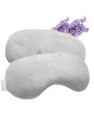 Lavender Aromatherapy Weighted Eye Mask for Hot & Cold Therapy - Relief for Dry Eyes, Puffy Eyes, Migraine, Sinus Pain - Men & Women - Grey - Buy Online on GoSupps.com