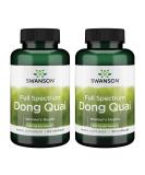 Swanson Dong Quai 530mg 100 Capsules - 2 Pack | Natural Menopause Support - Buy Online on GoSupps.com
