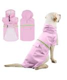 PETCUTE Dog Raincoat - Waterproof Windproof & Reflective - Adjustable Rain Jacket for Small Medium & Large Dogs - 3XL Pink - Buy Online on GoSupps.com