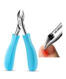 MR.GREEN Anti-Splash Toe Nail Clippers - Professional Pedicure Tool for Ingrown & Thick Nails - Blue Handle - Buy Online on GoSupps.com