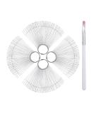 200pcs Clear Nail Swatches Sticks with Practice Finger Clipper and Nail Art Brush - Buy Online on GoSupps.com