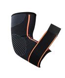 Garneck Elbow Brace for Tennis & Baseball - Compression Arm Sleeve & Elastic Protective Wrap - Adjustable Support for Elbow Pain Relief - Orange - Buy Online on GoSupps.com