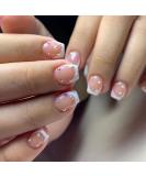 Buy Press on Nails Extra Short Square - White French Tip Fake Nails with Rhinestones | 24 Pcs Acrylic Glue on Nails for Women & Girls - Buy Online on GoSupps.com