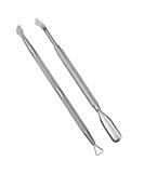 Luoshapucy 2-Piece Nail Shaver Set | Double-End Stainless Steel Nail Cleaner & Skin Remover for Manicure & Pedicure - Buy Online on GoSupps.com