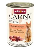 Animonda Carny Kitten Wet Food - 12 x 400g Cans | Veal Chicken & Turkey - Premium Nutrition for Kittens - Buy Online on GoSupps.com
