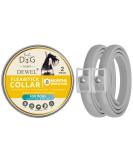 DEWEL 2PCS Adjustable Waterproof Tick Collar for Dogs & Cats - 63.5cm Flea Prevention - Buy Online on GoSupps.com