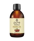 Pure World Natural Peruvian Jojoba Oil 100% Pure and Undiluted 250ml. Cold Pressed Premium Quality Jojoba Oil Skin Nails Body and Face Vegan  - Buy Online on GoSupps.com