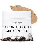 Coconut Coffee Sugar Body Scrub | Exfoliating & Foaming Sugar Scrub for Soft Skin | Moisturizing Body Hands & Feet Scrub with Oatmeal Extract - Buy Online on GoSupps.com