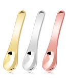 WLLHYF Mini Metal Makeup Spatula Skin Care Cosmetic Spoon Reusable Applicator Beauty Scoop for Facial Cosmetic for Face Mask Cream Lotions Moisturizers 1 Gold+1 Silver+1 Rose gold - Buy Online on GoSupps.com