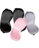 4 Pack Silk Sleep Masks for Men & Women - Adjustable Soft Eye Shades for Travel Shift Work & Naps - Buy Online on GoSupps.com