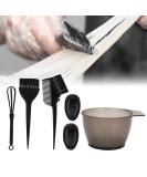 5 Piece Hair Dye Brush Set | Hair Coloring Kit with Mixing Bowl | Black Hair Dye Brushes for Salon Use - Buy Online on GoSupps.com