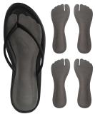 2 Pairs Anti-Slip Pigskin Flip Flop Inserts - Pain Relief Cushion Insoles with Arch Support for Women Size 8.5-11.5 - Black & Gray - Buy Online on GoSupps.com