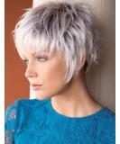 Layered Gray Wavy Ombre Pixie Wig for White Women - Synthetic Short Hair - Buy Online on GoSupps.com